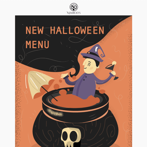 Halloween Cauldron Spooky Themed Menu